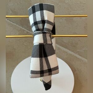 Black and White Plaid Headband